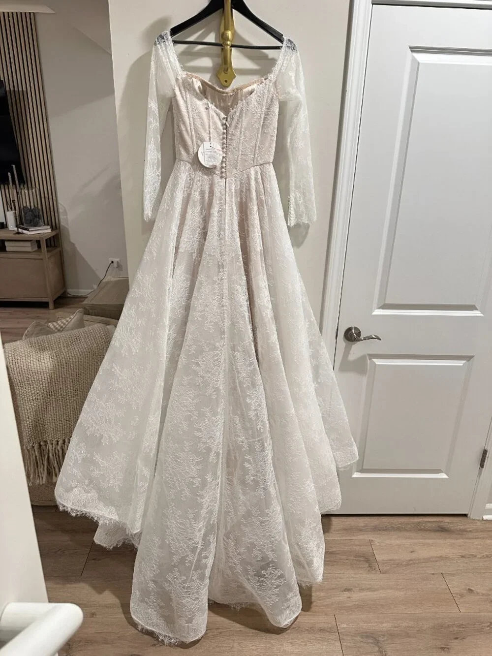 Wtoo Watters Anthropologie Pendant Wedding Ball Gown Ivory-Blush Size US 4 NWT